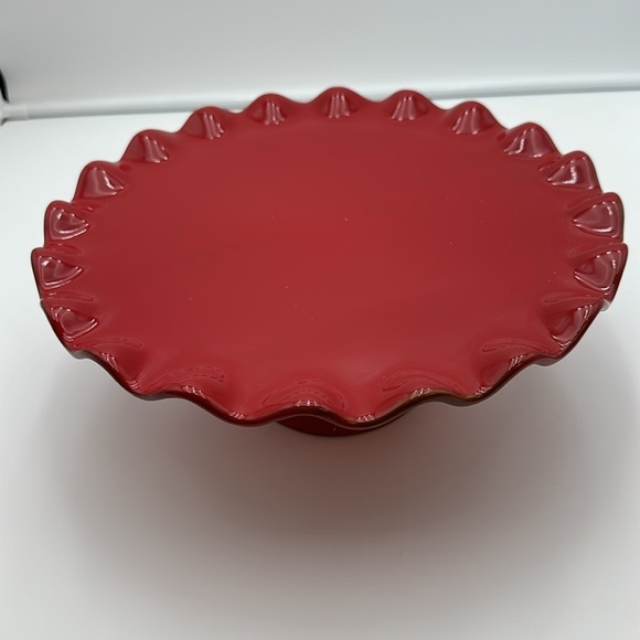 Red Ruffled Edge Cake Stand - Picture 11 of 16